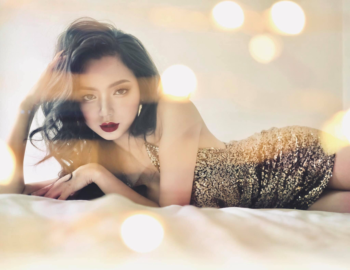 Sở hữu gương mặt ngây thơ và cao 1,58 m nhưng hot girl Hải Phòng lại có thân hình nóng bỏng với số đo ba vòng 83-59-85.