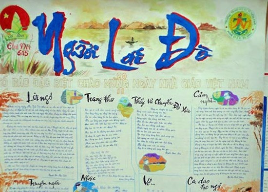 Mỗi năm, cứ đến dịp kỷ niệm ngày Nhà giáo Việt Nam 20/11, trường lại ra phong trào thi đua làm báo tường. Mỗi dịp như vậy, cả lớp lại tất bật bàn nhau, chuẩn bị trước cả tháng trời.