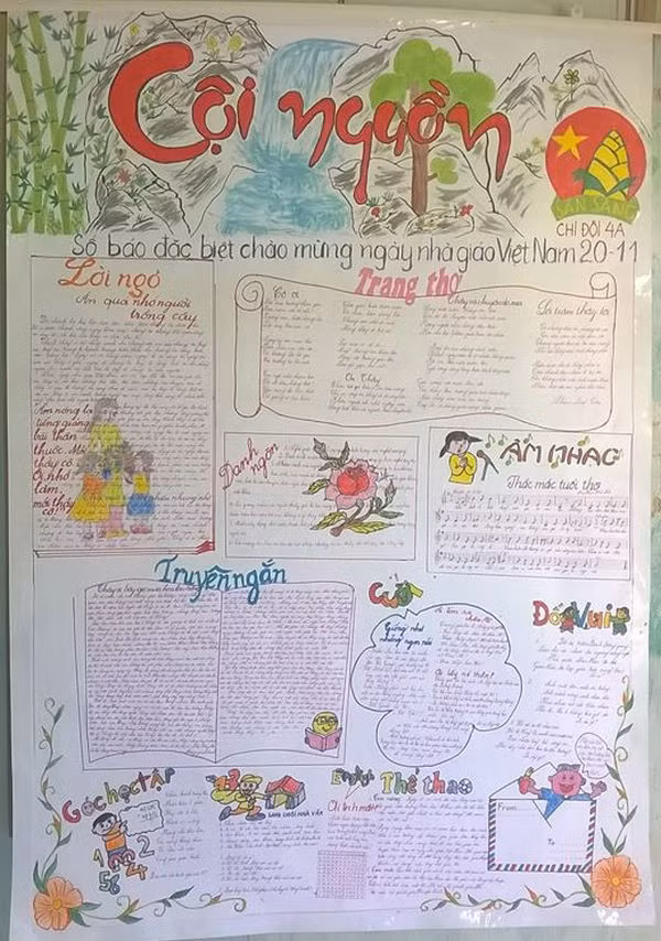 Ai có cơ hội được trang trí báo tường là vô cùng phấn khởi. Người được chọn thường sẽ là các bạn khéo tay, chữ đẹp, học giỏi,...