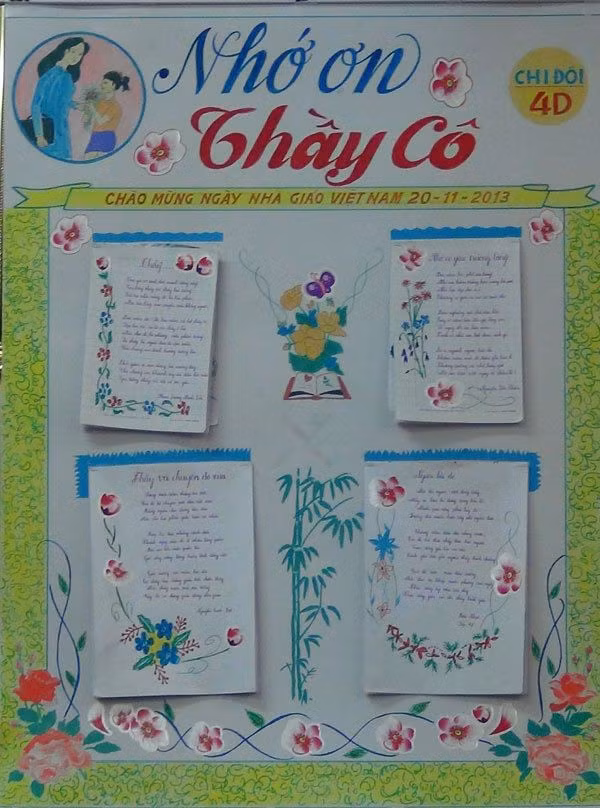 Cách trang trí báo tường độc đáo và lạ mắt của học sinh.