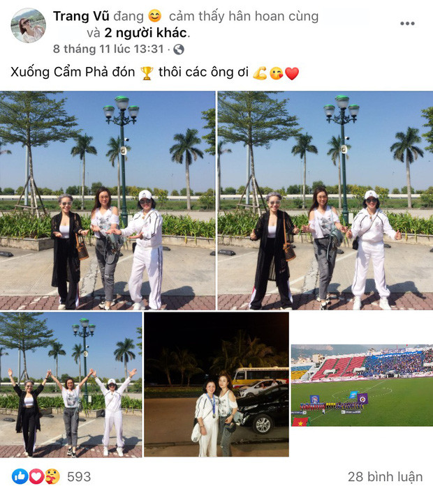 Cụ thể, trong một bài đăng của mẹ nuôi Quang Hải - Trang Vũ trong ngày 7/11, Nhật Lê có bình luận rất thân thiết trong bài đăng này.