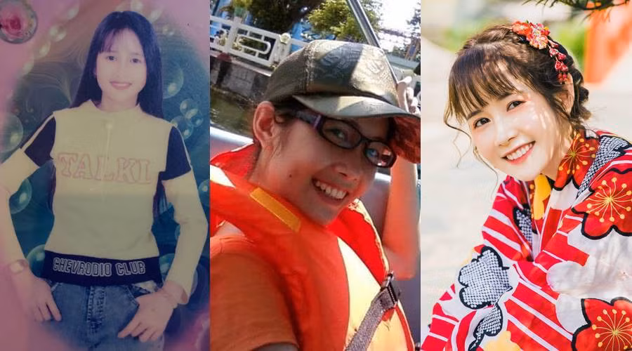 Bà xã của Cris Phan - Mai Quỳnh Anh cũng không ngại ngần khoe 3 bức hình ở cột mốc những năm 2005 - 2010 - 2020.