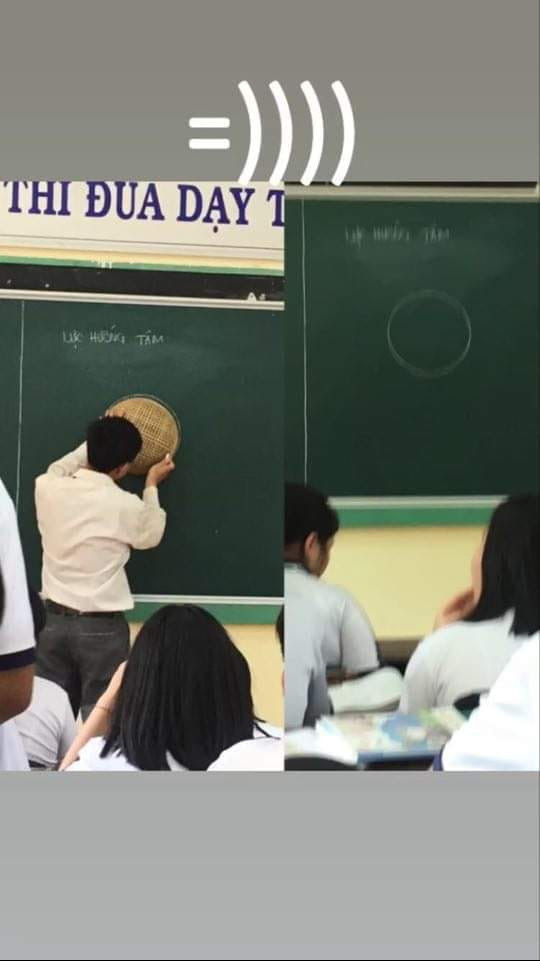 Không có gì ngăn cản được cảm hứng dạy học của thầy giáo này.