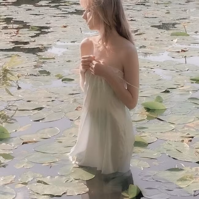 Váy xuyên thấu thường được kết hợp với dáng hở lưng hoặc chi tiết 2 dây.