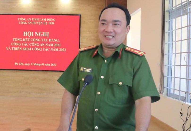 Được biết, Đại tá Đương công tác tại Công an tỉnh Lâm Đồng từ năm 2014 ở vị trí Phó Giám đốc. 