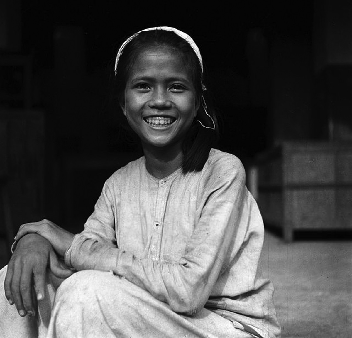 Nụ cười của một bé gái Việt. Ảnh: Michel Huet/ Gamma-Rapho.