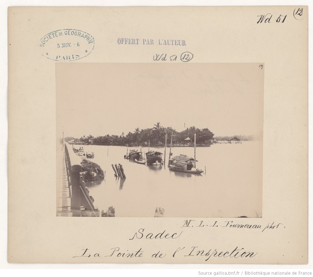 Sông Tiền ở Sa Đéc. Ảnh: Gallica.bnf.fr.