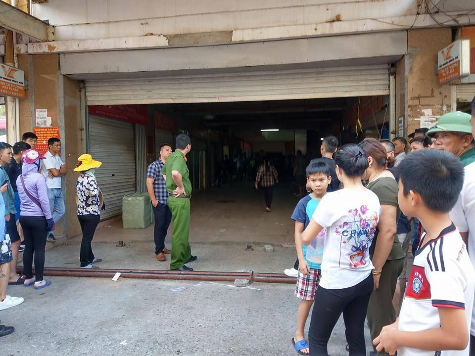 Lối vào tầng 1 của TTTM nơi chị K làm việc