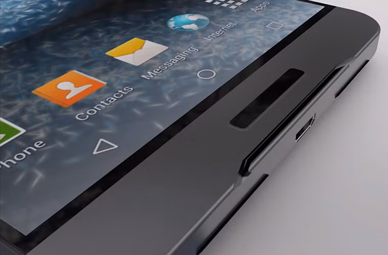 Ý tưởng nút Home của Galaxy S6 có hình chữ nhật, trông khá dài và hẹp...