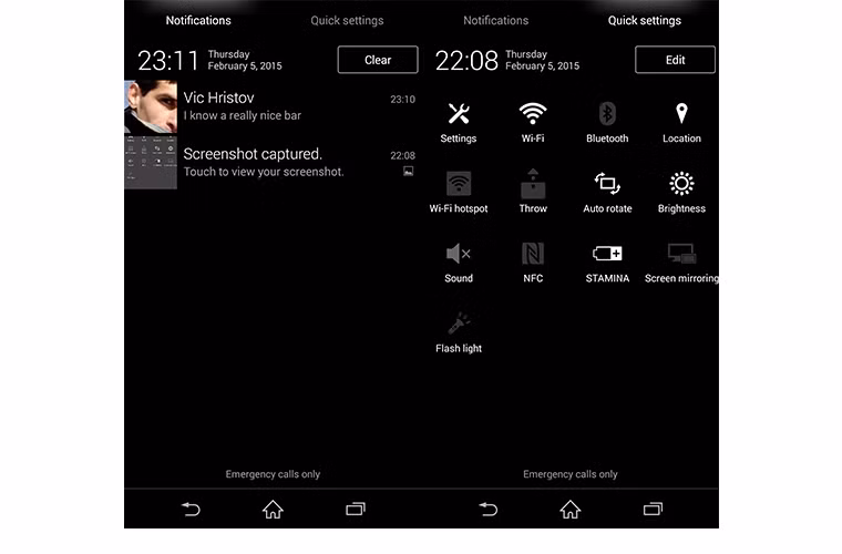  Giao diện Sony Xperia UI