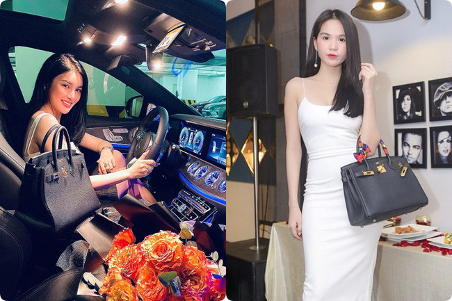 Nếu như Ngọc Trinh nổi tiếng với "giai thoại" dùng túi Hermès để che mưa thì Lily Chen cũng có những cách đeo túi hiệu "độc nhất vô nhị". Ảnh: Tổng hợp