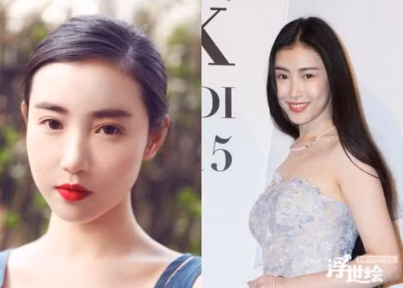 Trương Tân Uyển ở ngoài đời có gương mặt dài, ngũ quan không hoàn hảo như trên ảnh.