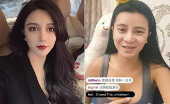 Hot girl có tên Cống Nhất mất đi người theo dõi lớn từ khoảnh khắc bất ngờ tắt đi phần mềm làm đẹp.