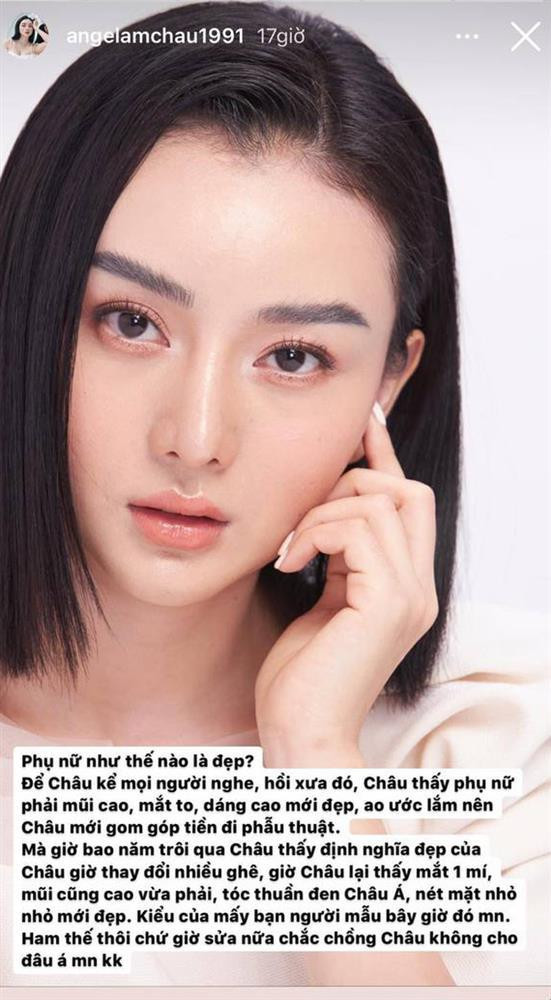 Mới đây, hot girl Angela Chu lại tiếp tục có chia sẻ bất ngờ về ý định phẫu thuật thẩm mỹ lần nữa, kèm theo đó là phản ứng của anh chồng đại gia. Cô đã có chia sẻ về chuyện quan niệm cái đẹp cũng thay đổi theo thời gian làm nhiều người cứ tưởng sắp tới cô nàng sẽ tiếp tục có một cuộc "đại tu".