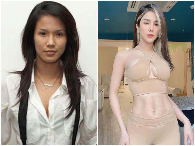 Đặt bức ảnh xưa và hiện tại, cùng một Diệp Lâm Anh nhưng hai khuôn mặt lại không giống nhau chút nào. Thậm chí, người nhìn phải dụi mắt vì nghĩ đó là hai người xa lạ.