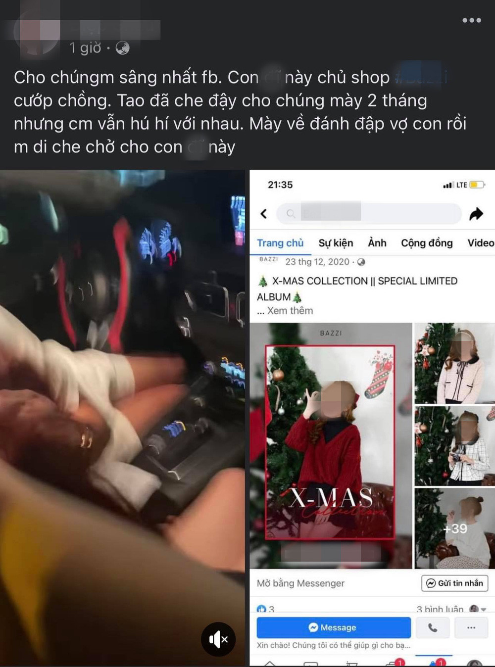 Theo lời cô vợ, người chồng ở nhà thì đánh đập vợ con nhưng lại dang tay ôm chặt che chở cho "tiểu tam" giữa bàn dân thiên hạ, cũng chính chi tiết này đã khiến cư dân mạng phẫn nộ thay.