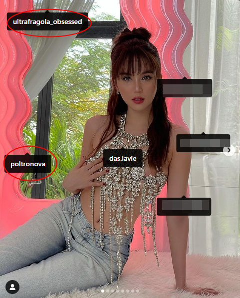 Sau nhiều ngày im ắng, mới đây "nữ hoàng nội y" đã có động thái liên quan đến lùm xùm này. Theo đó, cô đã đăng tải loạt khoảnh khắc mới tạo dáng bên chiếc gương, đồng thời tag thẳng tên nhãn hàng vào bài đăng, ngầm khẳng định cô nàng dùng hàng chính hãng.