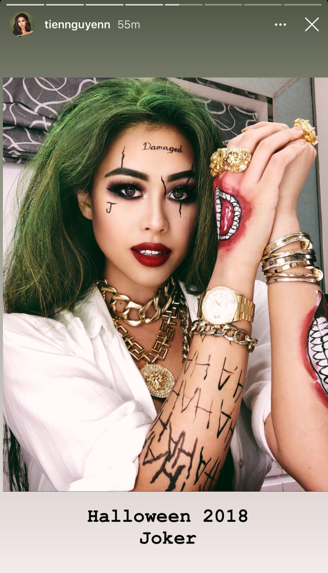 Bằng màn hóa trang này, có thể khẳng định gọi rich kid Tiên Nguyễn là "nữ hoàng Halloween" không có sai.