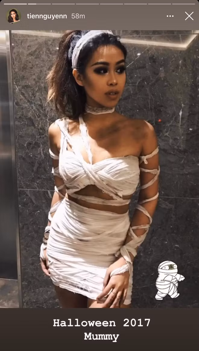 Phần trang điểm tuy khá nhẹ nhàng nhưng vẫn ton-sur-ton với trang phục làm cô nổi bật hơn hẳn.