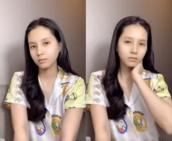 Cô nàng xuất hiện với dáng vẻ xuề xòa và trở thành người đẹp lộng lẫy chỉ sau một động tác lắc đầu.