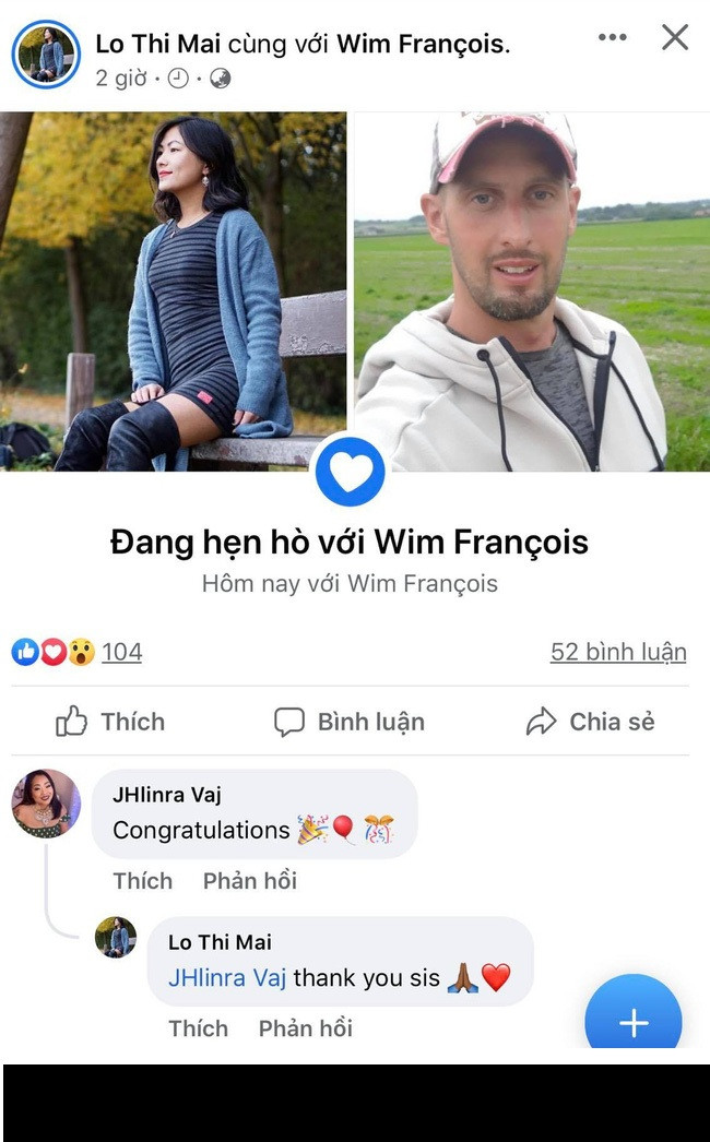 Mới đây, Lò Thị Mai đã đặt trạng thái hẹn hò với một người bạn trai mới chỉ sau một thời gian ngắn "đường ai nấy đi" với CEO Mỹ.