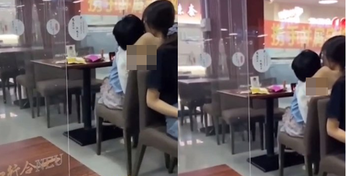 Theo clip ghi lại, lúc đầu cặp đôi chỉ ôm hôn, ngay sau đó họ bắt đầu có những hành động phản cảm như vạch áo, hôn ngấu nghiến mặc kệ nơi đây là địa điểm công cộng.