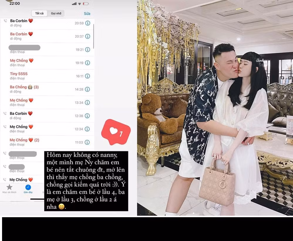 Sau nhiều năm kết hôn, điều khiến netizen tò mò nhất chính là mối quan hệ của hot girl Sài thành với mẹ chồng. Vân Tiny từng chia sẻ, mẹ chồng cô từng gọi cả chuỗi cuộc gọi nhỡ, lo lắng khi con dâu và cháu trai vắng mặt ít lâu.