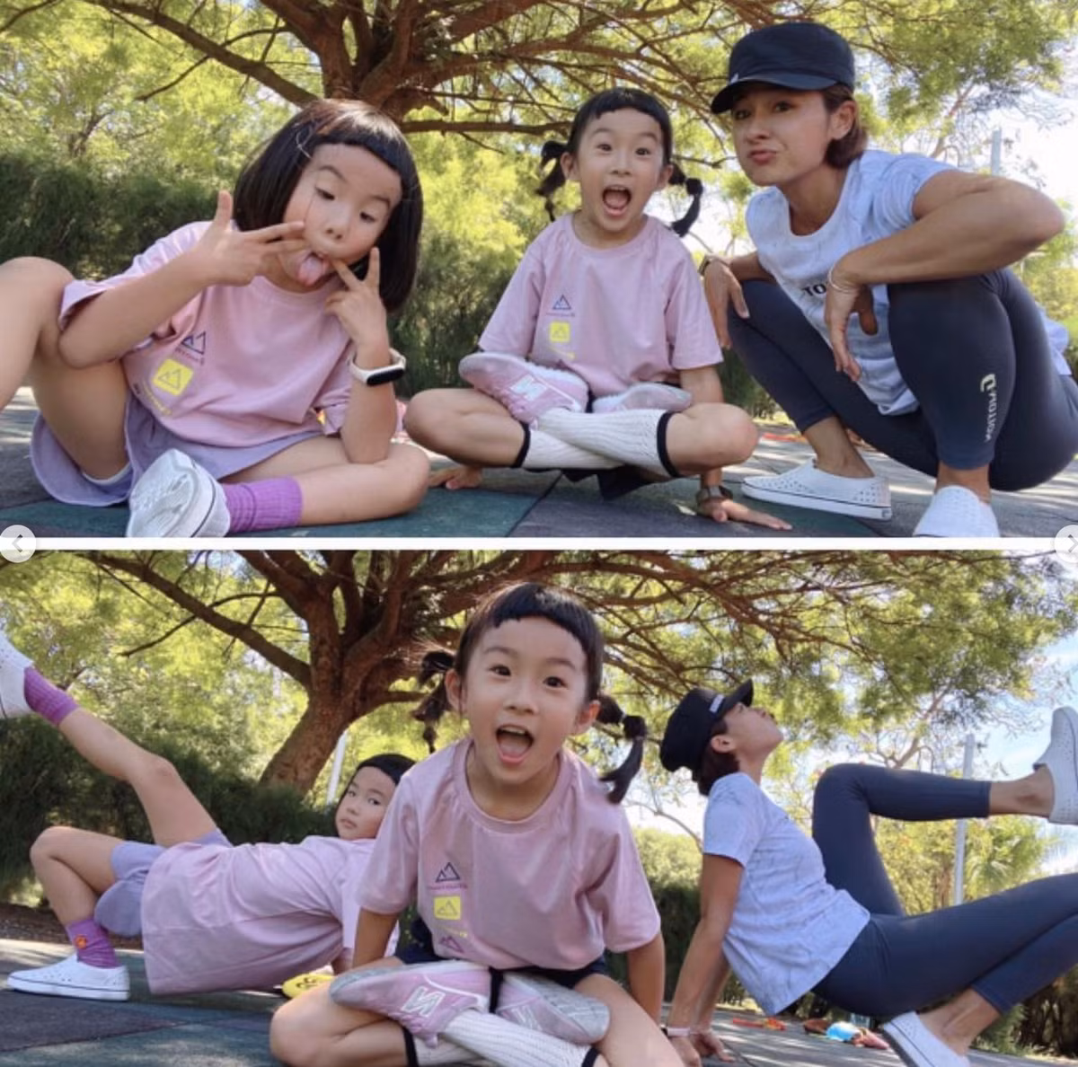 Ba mẹ con nhà Momo thường có những khoảnh khắc cực lầy lội, vui vẻ bên nhau mỗi khai đi chơi, ai nhìn cũng thích thú.