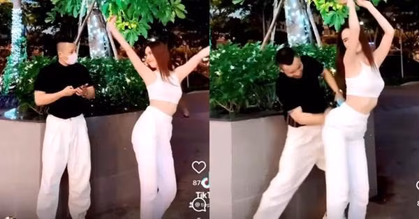 Trong một clip đăng TikTok gần đây, Khắc Tiệp vô tư vỗ mông chân dài quê Trà Vinh. Hành động này được cho là khá thô thiển, phản cảm.