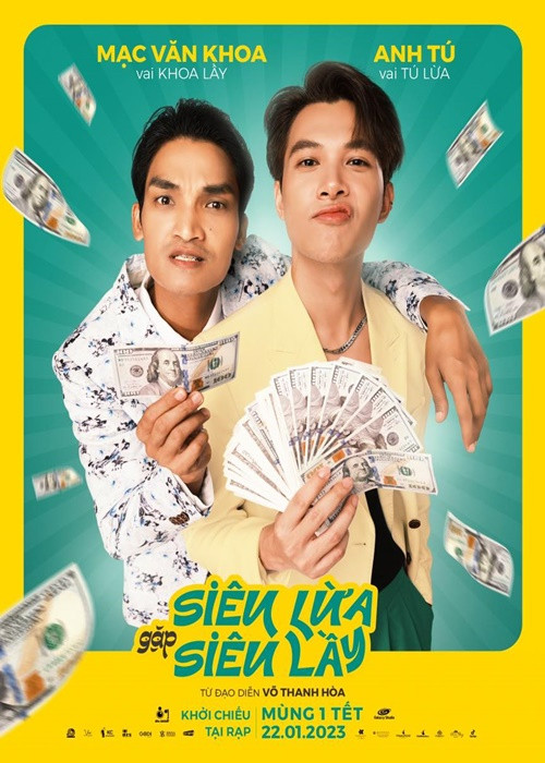 Anh Tú đóng các phim điện ảnh: Cua lại vợ bầu, Chị Mười Ba: 3 ngày sinh tử, 4 năm, 2 chàng, 1 tình yêu, Chìa khóa trăm tỷ, Mưu kế thượng lưu, Siêu lừa gặp siêu lầy. Ảnh: FBNV.