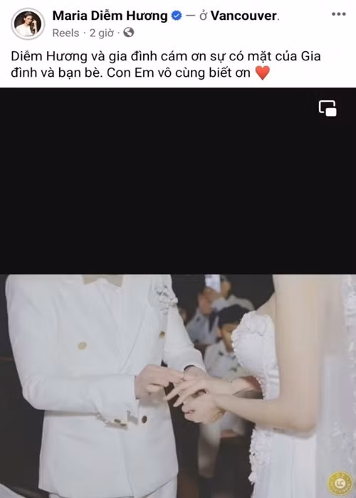 Diễm Hương khoe khoảnh khắc bên người chồng thứ 3.