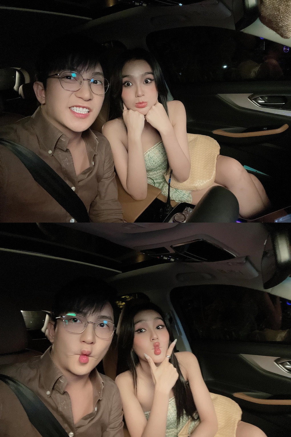 BB Trần và Cù Thị Trà (thủ vai Anh Thu) cũng có những biểu cảm hài hước ở hậu trường phim Chúng ta của 8 năm sau. (Ảnh: Facebook nhân vật).