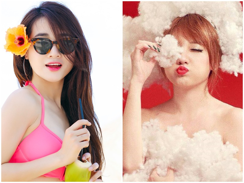 Khi rũ bỏ hình ảnh kín đáo quen thuộc, Nhã Phương - Hari Won càng gây mê đắm.