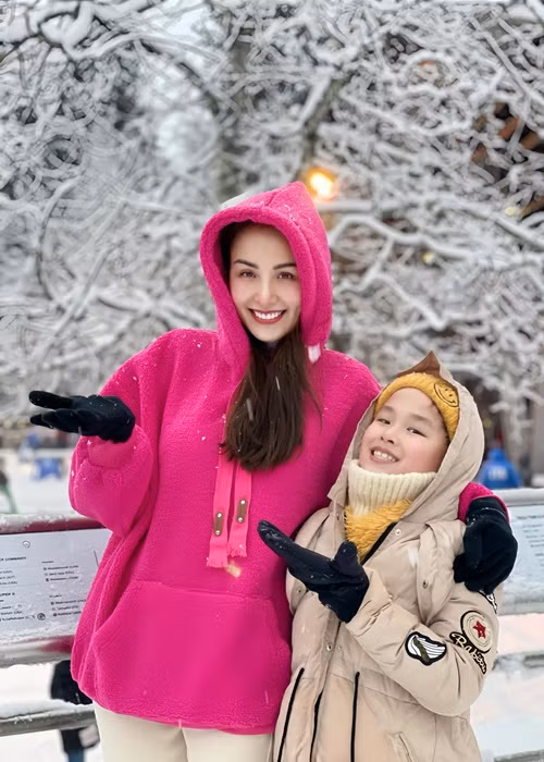 Diễm Hương có kế hoạch để con trai sống và học tập ở Canada.