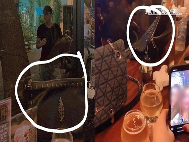 Năm 2020, tin đồn Quỳnh Kool hẹn hò Chí Nhân rộ lên sau khi một tài khoản Facebook chỉ ra một số chi tiết như chiếc túi trong bức ảnh Chí Nhân giống túi của Quỳnh Kool, người phụ nữ ngồi cùng Chí Nhân sơn móng tay màu đỏ, trùng hợp với nữ diễn viên Chúng ta của 8 năm sau. Ảnh: Vietnamnet.