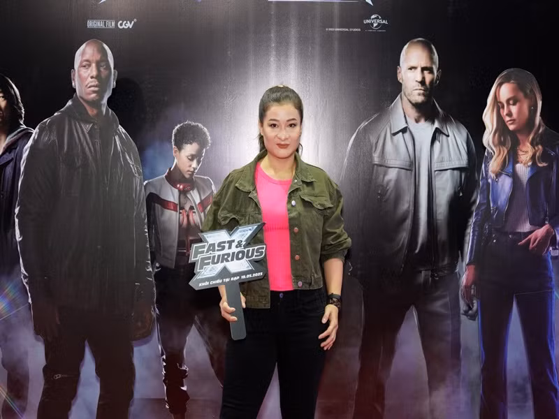 Hình ảnh Thanh Hoa tại một buổi ra mắt phim tháng 5/2023.