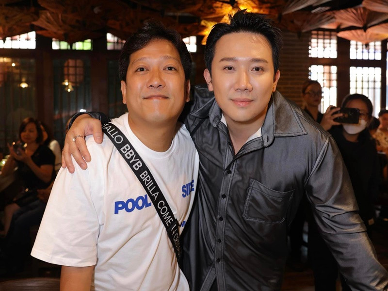 Trường Giang và Trấn Thành ngày càng thân thiết. Ảnh: FBNV.