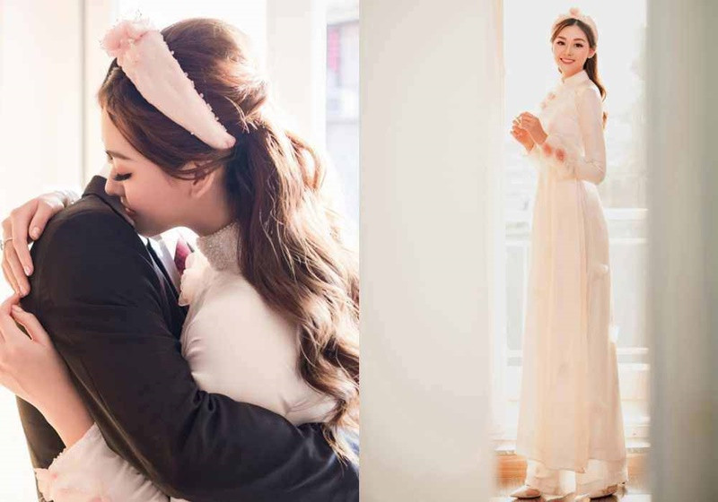 Cuối tháng 11/2020, Á hậu Tường San lên xe hoa. Ông xã của cô sinh năm 1991, hơn người đẹp 9 tuổi. Cả hai hẹn hò được khoảng 1 năm. Ảnh: Sức Khoẻ và Đời Sống.