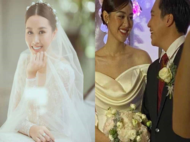 Chồng Tường San lộ một phần gương mặt trong đám cưới. Ảnh: Sức Khoẻ và Đời Sống.