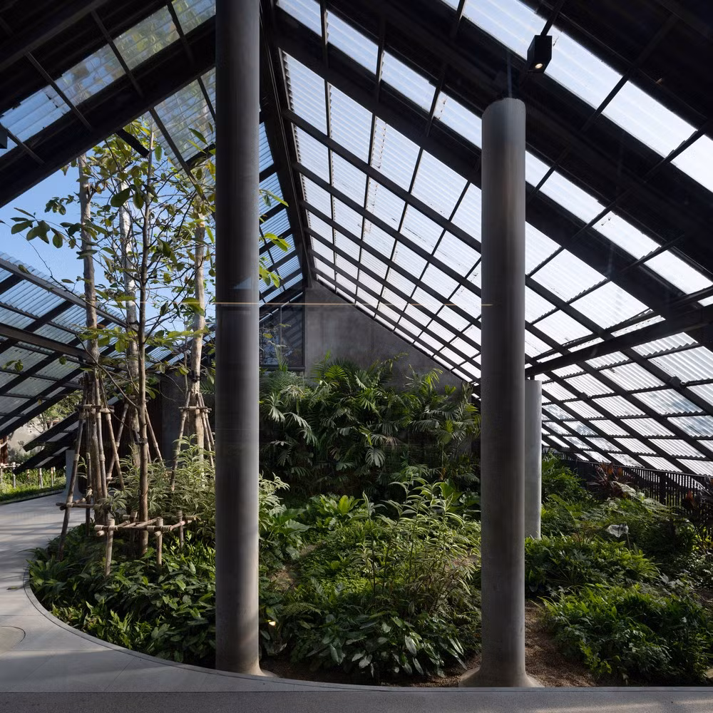 Để tạo nên ngôi nhà không ranh giới giữa người chủ và chó cưng, kiến trúc sư đã thiết kế mái nhà thấp phù hợp với kích thước vật nuôi.