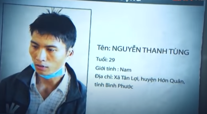 Ban đầu, lực lượng Công an chỉ có thông tin về nạn nhân, các dấu vết về hung thủ giết người cũng mơ hồ và không rõ ràng. Tuy nhiên, bằng nhiều biện pháp nghiệp vụ sắc bén và một số dấu vết ở hiện trường và cơ quan Kỹ thuật hình sự thu thập được, Công an nhanh chóng khoanh vùng nhiều đối tượng tình nghi. Một trong những nghi can lớn nhất được đưa vào "tầm ngắm" chính là đối tượng Nguyễn Thanh Tùng (SN 1992, ngụ xã Tân Lợi, huyện Hớn Quản, tỉnh Bình Phước). Công an xác định, Tùng sinh sống trên địa bàn xã Tân Lợi, huyện Hớn Quản, công việc không ổn định và có nhiều biểu hiện bất thường.