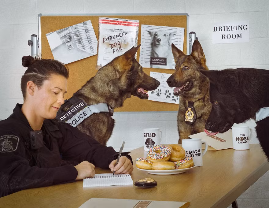 Mới đây, nhiếp ảnh gia Jason Krygier và Sở Cảnh sát Waterloo, Canada đã hợp tác, cho gia đời những hình ảnh vô cùng ấn tượng về những chú chó nghiệp vụ.