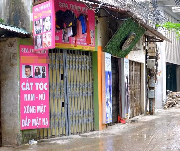 Cơ sở Spa đóng cửa sau sự việc. Ảnh: SaoStar. Cơ sở Spa đóng cửa sau sự việc. Ảnh: SaoStar.