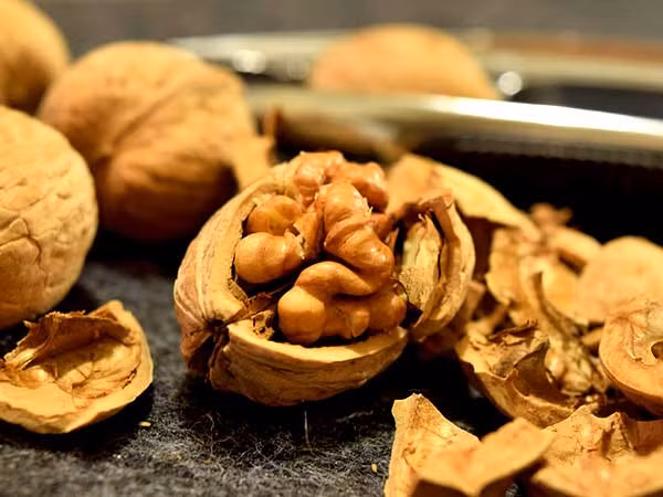 8. Óc chó: Chúng chứa nhiều chất dinh dưỡng hỗ trợ sức khoẻ của não. Nó chứa vitamin E, chất béo omega-3, đồng, mangan và chất xơ tăng cường trí não. Ảnh: Boldsky.