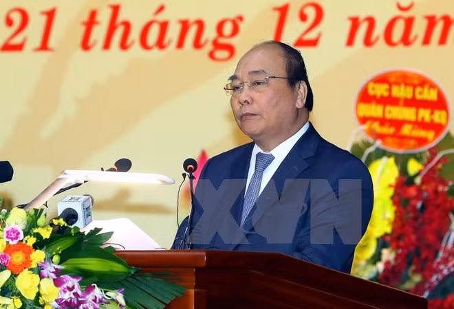 Thủ tướng Nguyễn Xuân Phúc phát biểu. (Ảnh: Thống Nhất/TTXVN)
