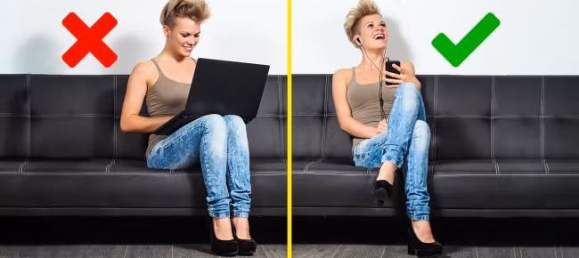 9. Ngồi vắt chéo chân là bình thường: Ngồi vắt chéo chân không gây ra bất kỳ tổn thương nghiêm trọng nào cho sức khỏe bởi huyết áp của chúng ta vẫn bình thường khi chúng ta thay đổi tư thế ngồi. Ngoại lệ duy nhất là người có nguy cơ cao bị tắc nghẽn không nên ngồi trong tư thế này. Ảnh: Depositphotos.