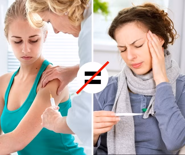 2. Vắcxin cúm không lây nhiễm cúm: Mặc dù cơ thể bạn có thể phản ứng với thuốc tiêm chủng ngừa cúm nhưng nó không có nghĩa là bạn bị nhiễm cúm do vắc xin. Vắc-xin có chứa một vi-rút chết không thể "hồi sinh" và gây ra bệnh tật. Ảnh: Depositphotos.