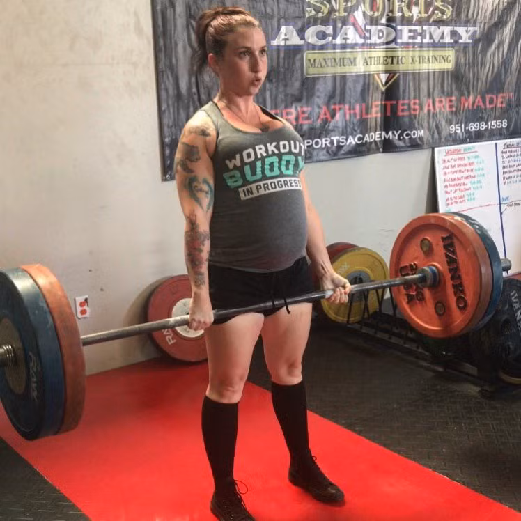 Sarah cho rằng cô giữ chế độ tập luyện như vậy là nhằm giúp cho mình có sức chịu đựng tốt khi lâm bồn. Ảnh: Instagram.