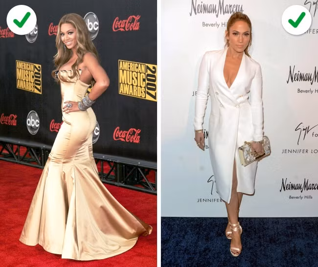 Với cặp mông tròn đầy, bạn có thể chọn những bộ váy bó và loe ở dưới chân. Trang phục này giúp bạn khoe những đường cong gợi cảm ở vòng 3. Bạn cũng có thể chọn kiểu áo váy cổ khoét sâu một chút để phân tán sự chú ý. Ảnh: Depositphotos.