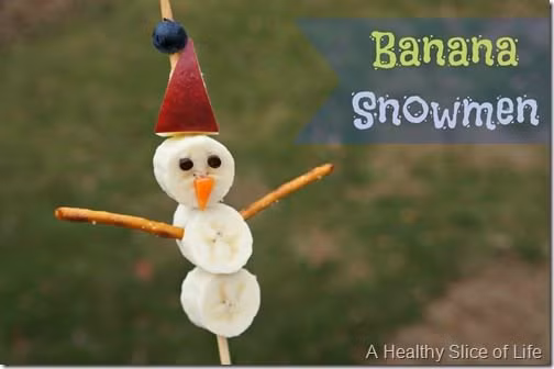 Người tuyết bằng chuối. Ảnh: Internet.